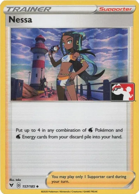 Nessa #157/185 Holofoil Pokémon card from Prize Pack Series Cards