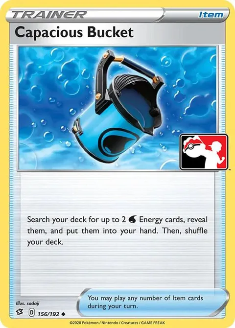 Capacious Bucket #156/192 Pokémon card from Prize Pack Series Cards