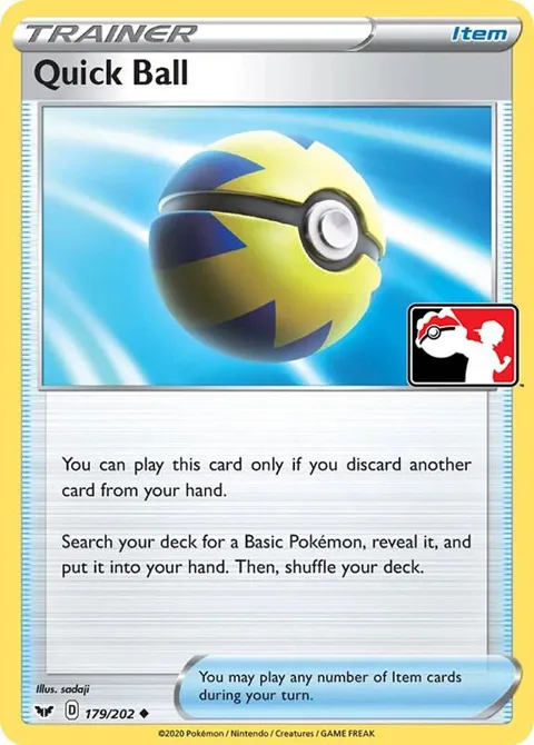 Quick Ball #179/202 Pokémon card from Prize Pack Series Cards
