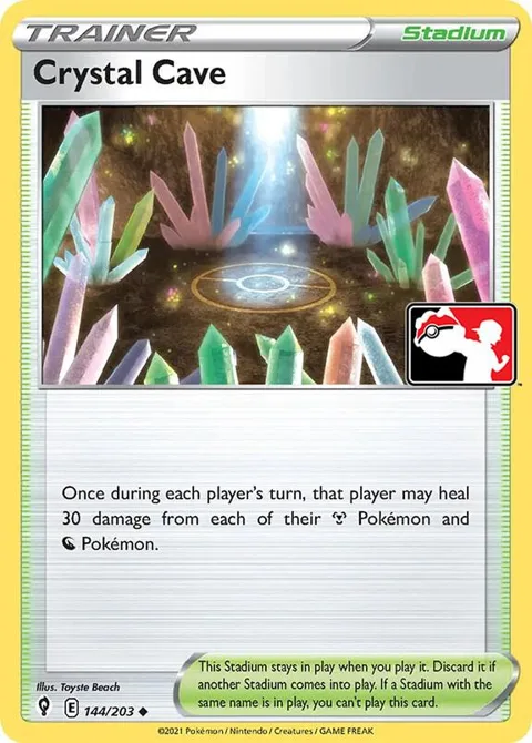 Crystal Cave #144/203 Pokémon card from Prize Pack Series Cards