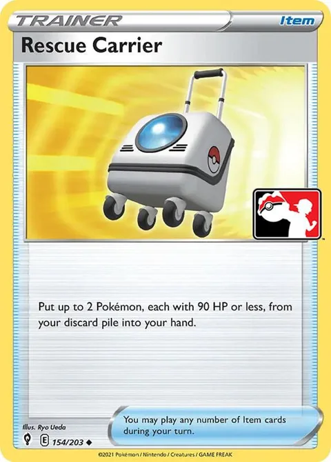 Rescue Carrier #154/203 Pokémon card from Prize Pack Series Cards