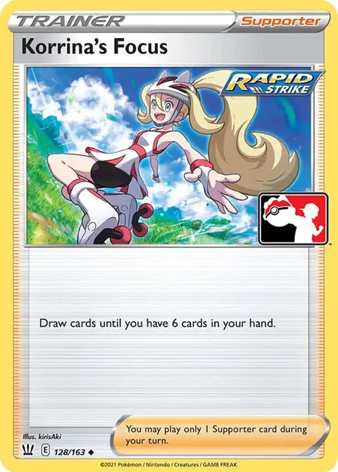Korrina's Focus #128/163 Pokémon card from Prize Pack Series Cards