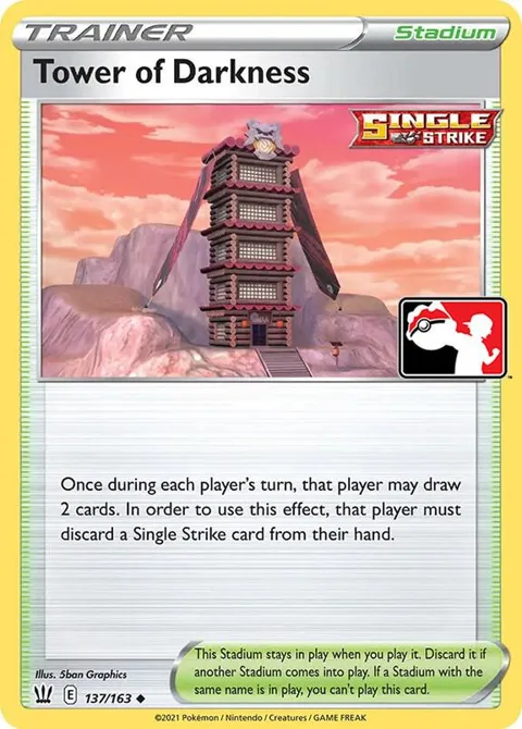 Tower of Darkness #137/163 Pokémon card from Prize Pack Series Cards
