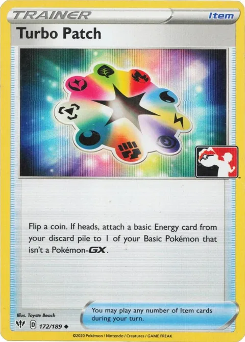 Turbo Patch #172/189 Holofoil Pokémon card from Prize Pack Series Cards