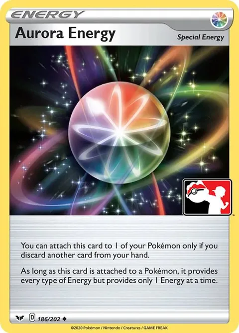 Aurora Energy #186/202 Holofoil Pokémon card from Prize Pack Series Cards