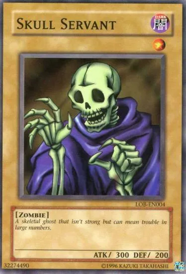 Skull Servant LOB-EN004 LOB-EN Unlimited Common Yu-Gi-Oh card from Legend of Blue Eyes White Dragon (Worldwide English)