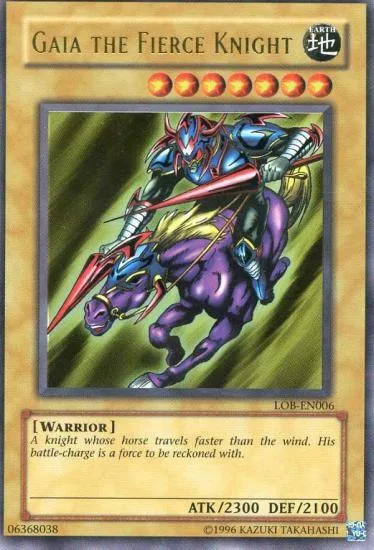 Gaia The Fierce Knight LOB-EN006 LOB-EN Unlimited Ultra Rare Yu-Gi-Oh card from Legend of Blue Eyes White Dragon (Worldwide English)