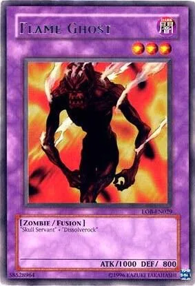 Flame Ghost LOB-EN029 LOB-EN Unlimited Rare Yu-Gi-Oh card from Legend of Blue Eyes White Dragon (Worldwide English)