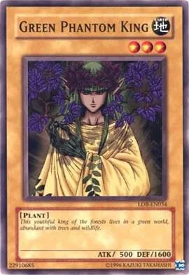 Green Phantom King LOB-EN034 Yu-Gi-Oh card from Legend of Blue Eyes White Dragon (Worldwide English)