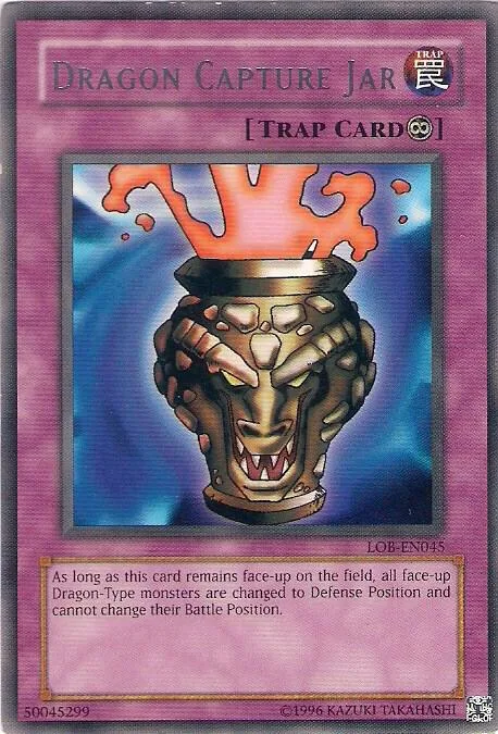 Dragon Capture Jar LOB-EN045 LOB-EN Unlimited Rare Yu-Gi-Oh card from Legend of Blue Eyes White Dragon (Worldwide English)