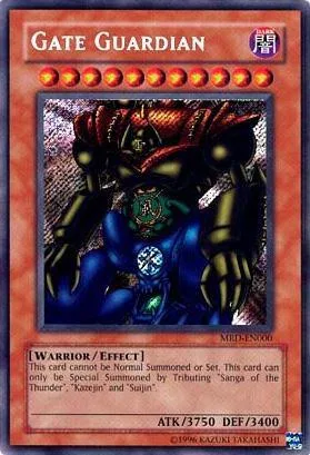 Gate Guardian MRD-EN000 MRD-EN Unlimited Secret Rare Yu-Gi-Oh card from Metal Raiders (Worldwide English)