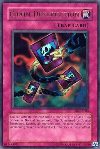 Chain Destruction PSV-EN006 PSV-EN Unlimited Ultra Rare Yu-Gi-Oh card from Pharaoh's Servant (Worldwide English)
