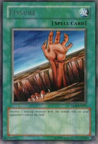 Fissure LOB-EN057 LOB-EN Unlimited Rare Yu-Gi-Oh card from Legend of Blue Eyes White Dragon (Worldwide English)
