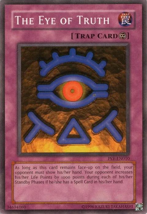 The Eye of Truth PSV-EN010 Yu-Gi-Oh card from Pharaoh's Servant (Worldwide English)