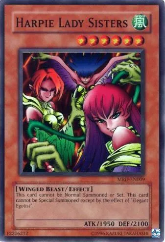 Harpie Lady Sisters MRD-EN009 MRD-EN Unlimited Super Rare Yu-Gi-Oh card from Metal Raiders (Worldwide English)