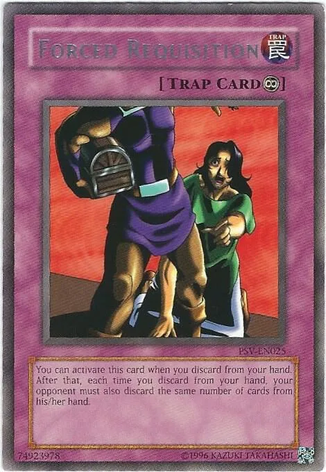 Forced Requisition PSV-EN025 Yu-Gi-Oh card from Pharaoh's Servant (Worldwide English)