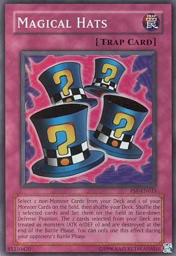 Magical Hats PSV-EN033 PSV-EN Unlimited Super Rare Yu-Gi-Oh card from Pharaoh's Servant (Worldwide English)