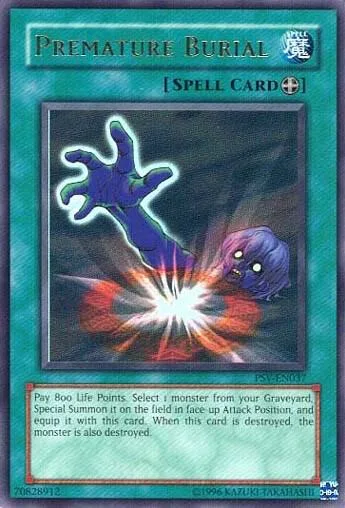 Premature Burial PSV-EN037 PSV-EN Unlimited Ultra Rare Yu-Gi-Oh card from Pharaoh's Servant (Worldwide English)