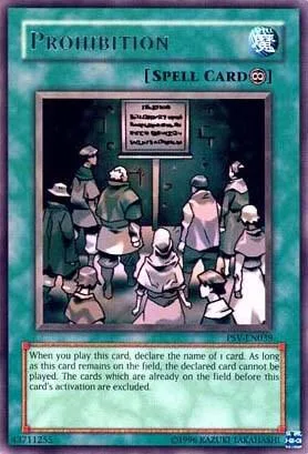 Prohibition PSV-EN039 PSV-EN Unlimited Rare Yu-Gi-Oh card from Pharaoh's Servant (Worldwide English)