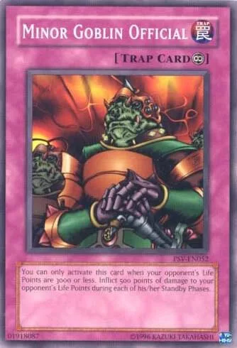 Minor Goblin Official PSV-EN052 Yu-Gi-Oh card from Pharaoh's Servant (Worldwide English)