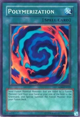 Polymerization LOB-EN059 LOB-EN Unlimited Super Rare Yu-Gi-Oh card from Legend of Blue Eyes White Dragon (Worldwide English)