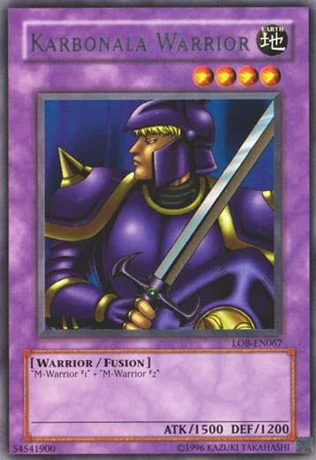 Karbonala Warrior LOB-EN067 LOB-EN Unlimited Rare Yu-Gi-Oh card from Legend of Blue Eyes White Dragon (Worldwide English)