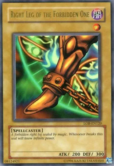 Right Leg of the Forbidden One LOB-EN120 LOB-EN Unlimited Ultra Rare Yu-Gi-Oh card from Legend of Blue Eyes White Dragon (Worldwide English)
