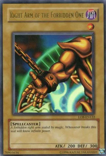 Right Arm of the Forbidden One LOB-EN122 LOB-EN Unlimited Ultra Rare Yu-Gi-Oh card from Legend of Blue Eyes White Dragon (Worldwide English)