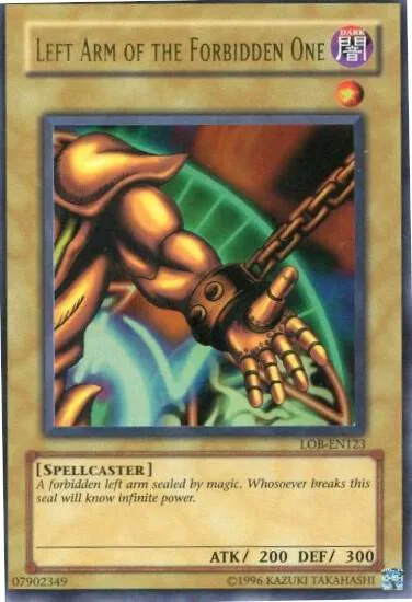 Left Arm of the Forbidden One LOB-EN123 LOB-EN Unlimited Ultra Rare Yu-Gi-Oh card from Legend of Blue Eyes White Dragon (Worldwide English)