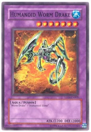 Humanoid Worm Drake LON-EN005 Yu-Gi-Oh card from Labyrinth of Nightmare (Worldwide English)