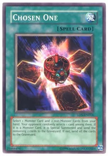 Chosen One LON-EN014 Yu-Gi-Oh card from Labyrinth of Nightmare (Worldwide English)