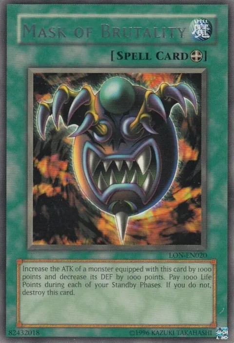 Mask of Brutality LON-EN020 Yu-Gi-Oh card from Labyrinth of Nightmare (Worldwide English)
