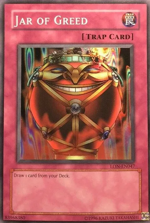 Jar of Greed LON-EN047 Yu-Gi-Oh card from Labyrinth of Nightmare (Worldwide English)