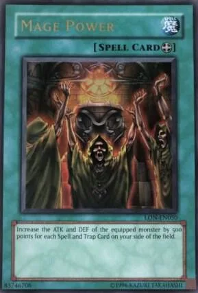 Mage Power LON-EN050 Yu-Gi-Oh card from Labyrinth of Nightmare (Worldwide English)