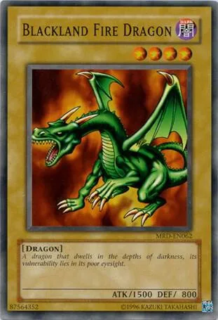 Blackland Fire Dragon MRD-EN062 Yu-Gi-Oh card from Metal Raiders (Worldwide English)