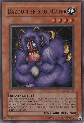 Bazoo the Soul-Eater LON-EN064 Yu-Gi-Oh card from Labyrinth of Nightmare (Worldwide English)