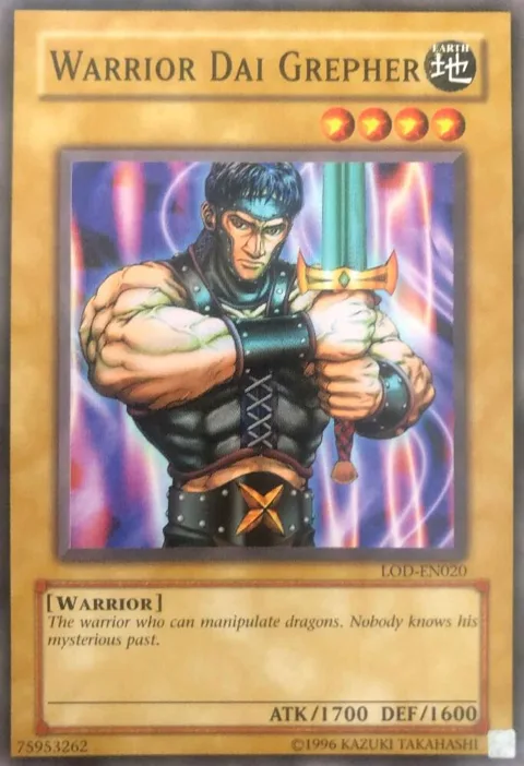 Warrior Dai Grepher LOD-EN020 Yu-Gi-Oh card from Legacy of Darkness (Worldwide English)