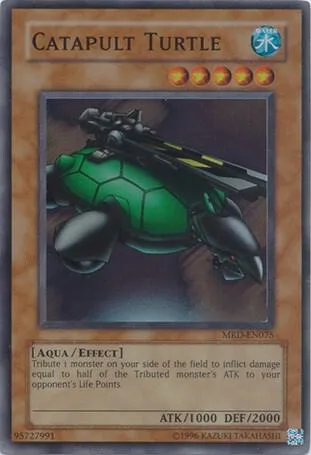 Catapult Turtle MRD-EN075 MRD-EN Unlimited Super Rare Yu-Gi-Oh card from Metal Raiders (Worldwide English)