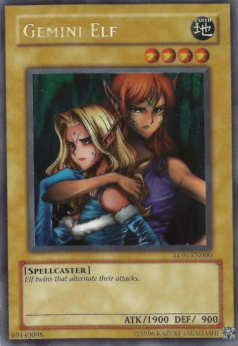 Gemini Elf LON-EN000 Yu-Gi-Oh card from Labyrinth of Nightmare (Worldwide English)