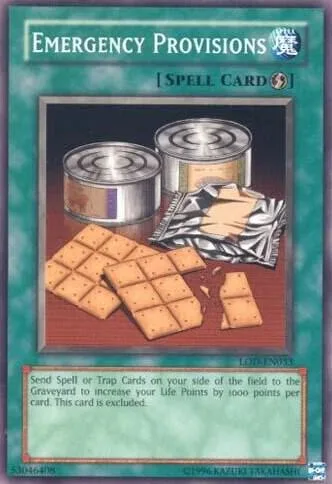 Emergency Provisions LOD-EN033 Yu-Gi-Oh card from Legacy of Darkness (Worldwide English)
