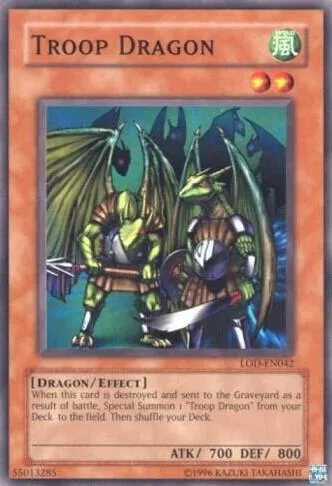 Troop Dragon LOD-EN042 Yu-Gi-Oh card from Legacy of Darkness (Worldwide English)