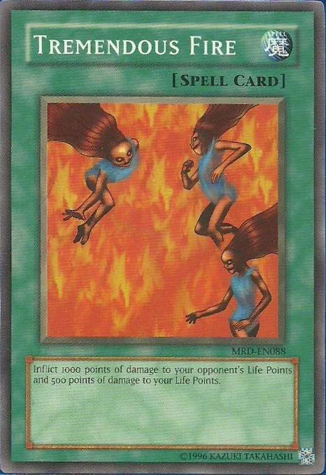 Tremendous Fire MRD-EN088 MRD-EN Unlimited Common Yu-Gi-Oh card from Metal Raiders (Worldwide English)