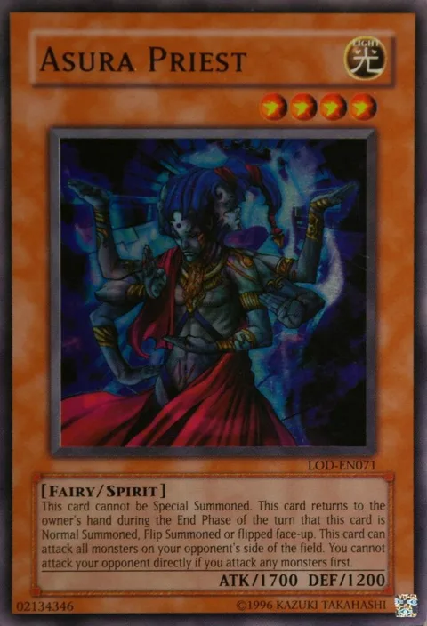 Asura Priest LOD-EN071 Yu-Gi-Oh card from Legacy of Darkness (Worldwide English)