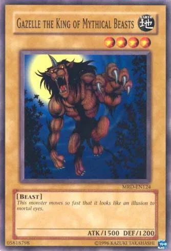 Gazelle the King of Mythical Beasts MRD-EN124 MRD-EN Unlimited Common Yu-Gi-Oh card from Metal Raiders (Worldwide English)