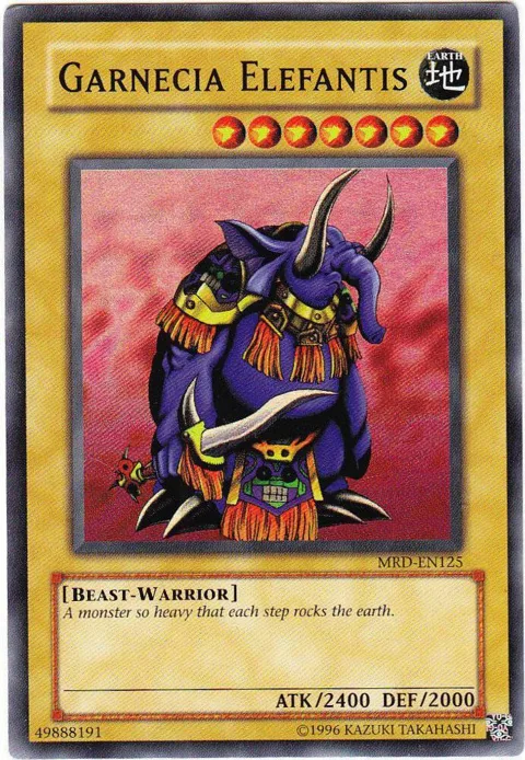 Garnecia Elefantis MRD-EN125 MRD-EN Unlimited Super Rare Yu-Gi-Oh card from Metal Raiders (Worldwide English)