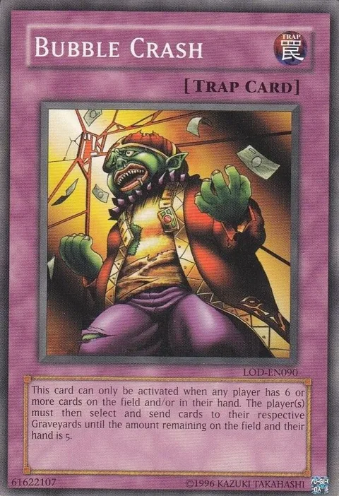 Bubble Crash LOD-EN090 Yu-Gi-Oh card from Legacy of Darkness (Worldwide English)