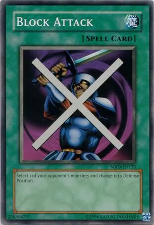 Block Attack MRD-EN133 Yu-Gi-Oh card from Metal Raiders (Worldwide English)