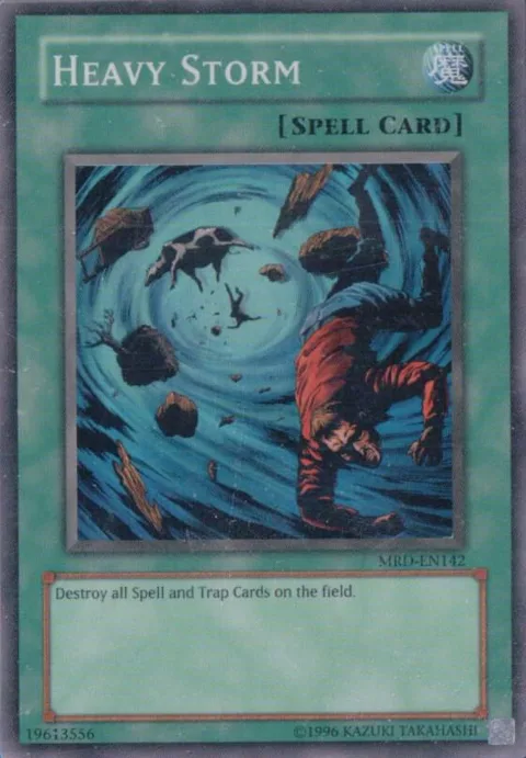 Heavy Storm MRD-EN142 MRD-EN Unlimited Super Rare Yu-Gi-Oh card from Metal Raiders (Worldwide English)