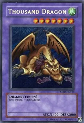 Thousand Dragon MRD-EN143 MRD-EN Unlimited Secret Rare Yu-Gi-Oh card from Metal Raiders (Worldwide English)