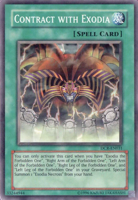 Contract with Exodia DCR-EN031 Yu-Gi-Oh card from Dark Crisis (Worldwide English)